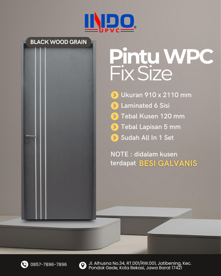 Pintu WPC Black Wood Grain