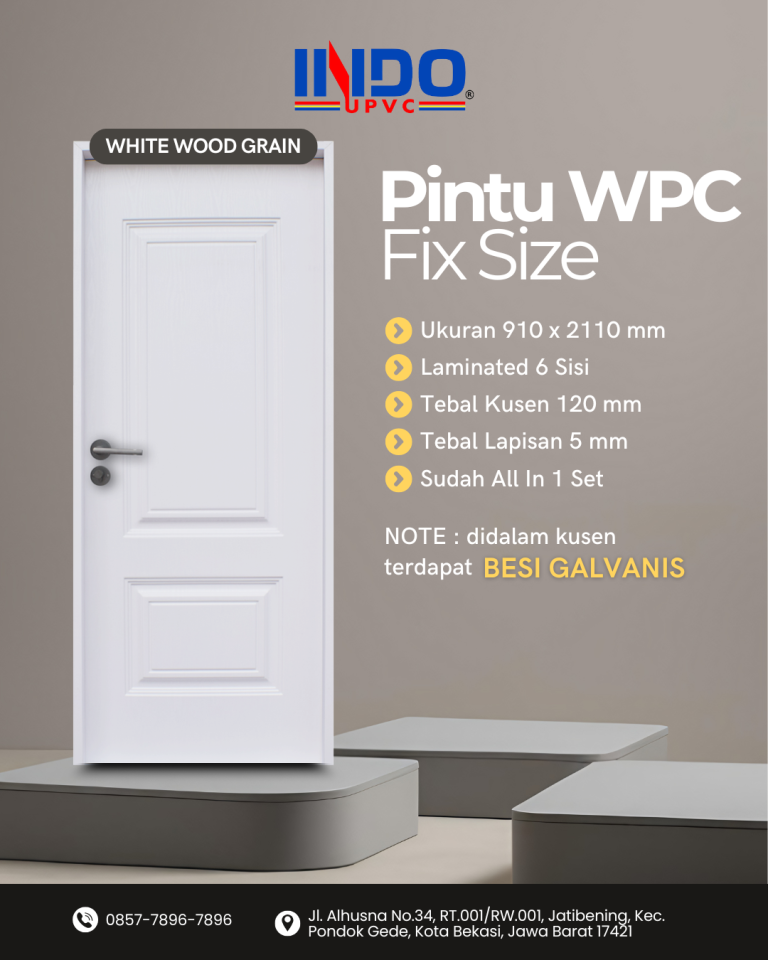 Pintu WPC White Wood Grain